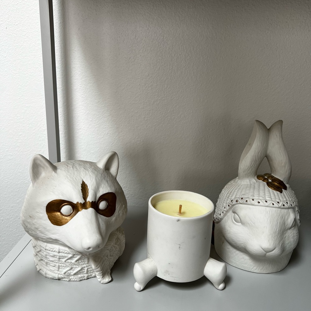 Rare! Bundled up Critters collection candles